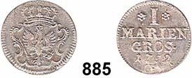 v.s. 1362. Olding 275.... Vorzüglich 50,- 886 Mariengroschen 1752 F, Magdeburg. 1,61 g.