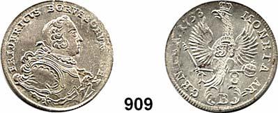 ... Sehr schön 120,- Schlesien Los 909 bis 963 Münzstätte : Breslau Acht verschiedene Nominale zählten zum schlesischen Münzsystem, wobei nicht alle während der gesamten Regierungszeit Friedrichs