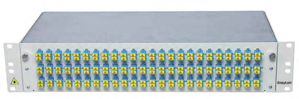 LWL-Spleißgehäuse ausziehbar OVA 19" 2HE/3HE LWL-Spleißgehäuse ausziehbar mit Schnellverschluss und auswechselbarer Frontplatte für bis zu 144 Fasern.