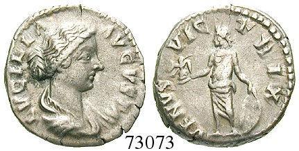 RIC 561. ss+ 150,- Lucilla, Frau des Lucius Verus, 147-183 Denar nach 164, Rom. 3,42 g. Drapierte Büste r.