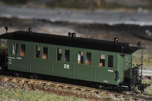 Personenwagen 970-852 Vorbild: Im Einsatz bis Anfang der 70er Jahre bei den Prignitzer Kleinbahnen, Zustand DR nach Toiletteneinbau.
