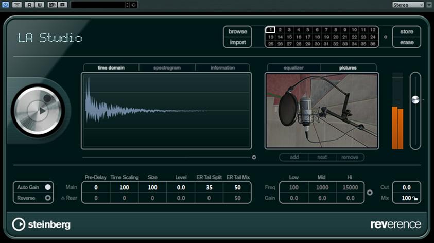 Reverb-PlugIns Enthalten in LE AI Elements Artist Pro Nuendo Dabei wird das Audiosignal anhand der Eigenschaften einer Impulsantwort bearbeitet, d. h.