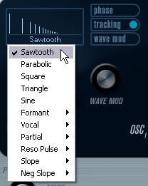 Mitgelieferte VST-Instrumente Prologue Sawtooth Die Sägezahnwelle enthält alle Obertöne und erzeugt einen hellen und vollen Klang.