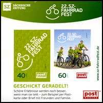 mit 10 Marken, ** PM-PM 25730 2,00 2. Juli 2017 - Block "22 SZ Fahrradfest" selbstklebend - MiNr Block "22.