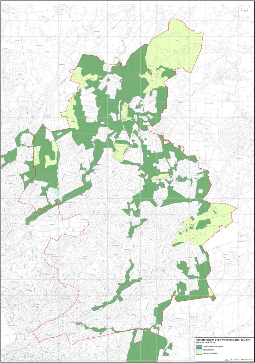 2. Landschaftsschutzsgebiete nach 10 HmbBNatSchAG ( 26 BNatSchG) LSG Duvenstedt, Bergstedt, Lemsahl-Mellingstedt, Volksdorf und Rahlstedt LSG Wandsbeker Geest LSG Farmsen LSG