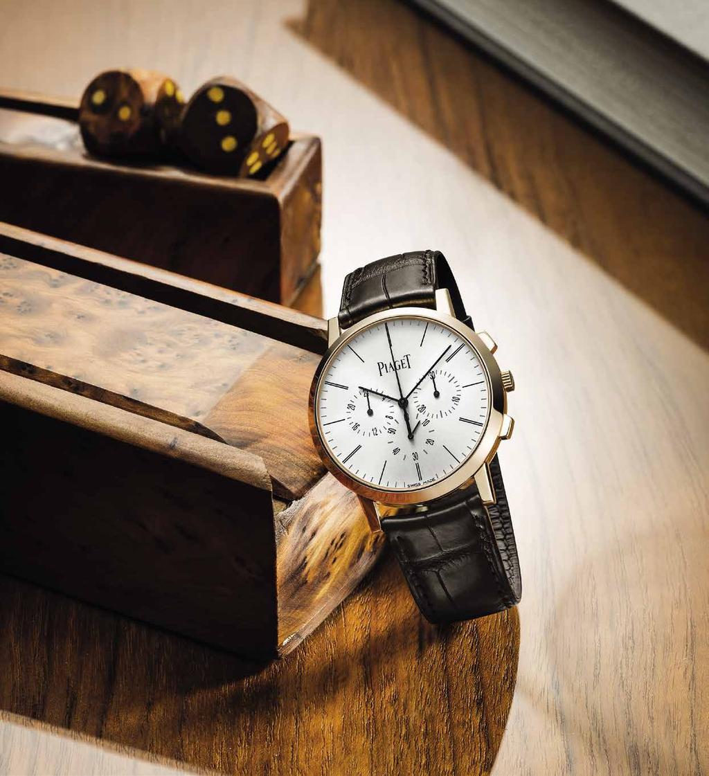 Die Uhren der Kollektion Altiplano von Piaget sind sofort wiedererkennbar: klare Linien, ein schlichtes Zifferblatt mit schmalen Stabindexen und genauso schlanken Zeigern.