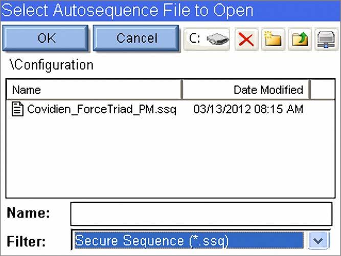 ALLGEMEINE DIALOGFELDER Es gibt 5 Dialogfelder mit allgemeinen Funktionen: «File Open» (Datei öffnen), «File Save» (Datei speichern), «Keypad» (Tastatur), «Numpad» (Zehnertastatur) und «Print»