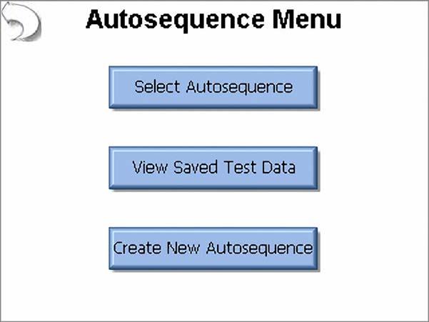 AUTOSEQUENZEN Bei einer Autosequenz handelt es sich um ein programmierbares Verfahren zur Durchführung einer Prüfung an einem Generator.