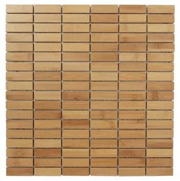 surface, Type 8 x 8, Dimensions: 305 x 305 x 8 mm KUL NC 01 Bambus Mosaikmatte, Farbe Natur, lackierte Typ
