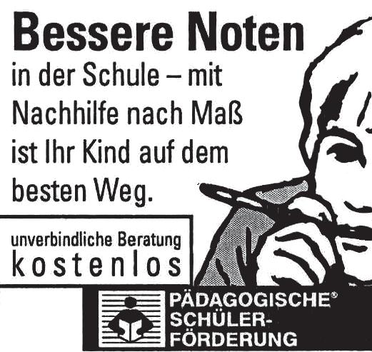 Foto: Carmen Notz Anzeigen Unterricht Gleich informieren, Mo.- Fr. 14-17 Uhr. Leutkirch, Bachstr. 3, 0 75 61 / 91 24 70 www.schueler-foerderung.