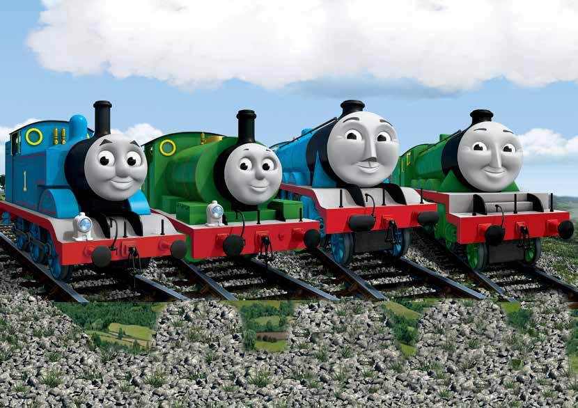 Auf den Schienenstrecken der Insel Sodor unterschiedliche Aufgaben, und sie THOMAS Thomas ist die blaue Lokomotive mit der Nummer 1.
