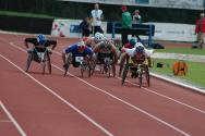 Disziplinen Leichtathletik An den Paralympics nehmen die meisten Athleten an Wettkämpfen der Leichtathletik teil. Dies umfasst den Marathon für Rennrollstuhlfahrer, aber auch verschiedene Sprints.