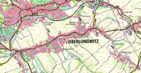 Vorhaben, Konfliktschwerpunkte und FFH- Verträglichkeit B 173 OU Oberlungwitz/ Mittelbach (2-streifiger Neubau, 10,6 km) II Konfliktschwerpunkte (Raumwiderstand sehr hoch): Nähe zu Wohngebieten /