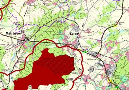 B 282 OU Syrau (2-streifiger Neubau, 2,4 km) - Nähe zu Wohngebieten - Unvermeidbare Beeinträchtigung von Natura 2000- n Unvermeidbar Zerschneidung eines landesweit bedeutsamen Biotopverbundbereichs