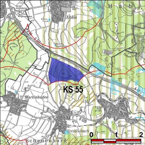 Kennung: KS 55 Flächengröße Lindenberg Schauenburg Schauenburg, Hoof Suchraum: Vorranggebiet: 97 ha < 5.