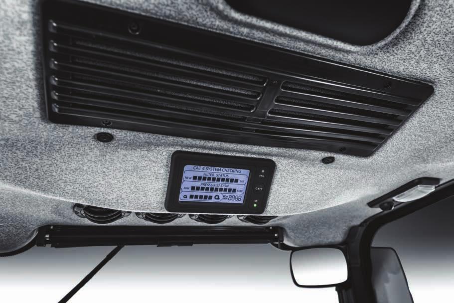 Blue Cab 4-Luftfiltersystem Für die neue Serie T4 ist auf Wunsch eine Blue Cab 4-Fahrerkabine mit verbessertem Filtersystem zum Schutz vor Staub, Aerosolen und Dämpfen lieferbar.
