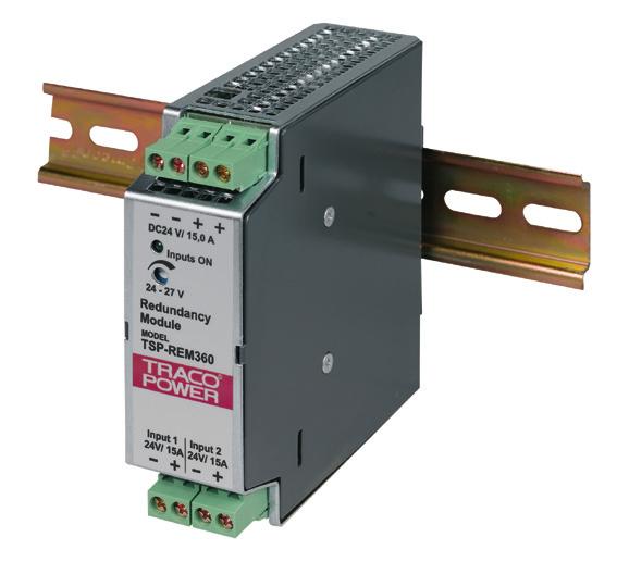 Industrie-Netzteile TSP REM Redundanzmodule Mit diesen Modulen und zwei Stromversorgungen der TSP-Serie (des gleichen Typs) kann ein zuverlässiges, echt redundantes Versorgungssystem aufgebaut werden.