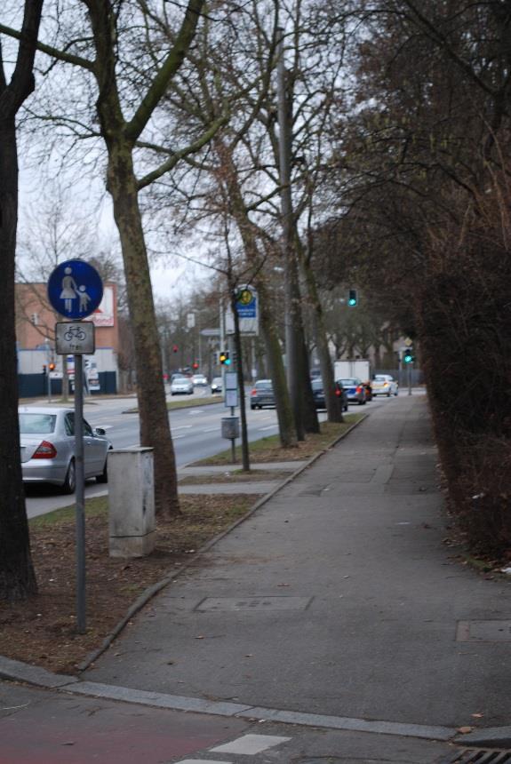 Die Kreuzung Stuttgarter Straße mit Kauffmannstraße ist nicht optimal gelöst.