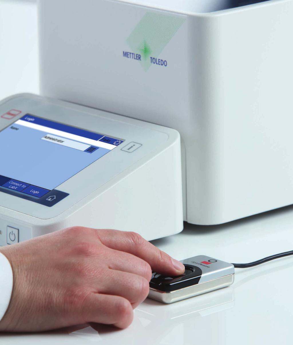 LogStraight Fingerabdruckleser Der biometrische Fingerabdruckleser lässt sich über USB an ein DM-Dichtemessgerät oder RM-Refraktometer anschliessen.