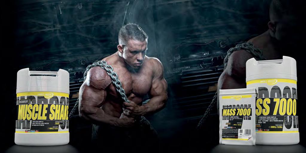 marketing KOHLENHYDRATE KOHLENHYDRATE PROTEIN Recovery Muscle Shake HARDCORE Mass 7000 ein Kohlenhydrat-Protein Mix im Verhältnis 50:50 Protein in Form von Wheyprotein und Milchprotein Kohlenhydrate