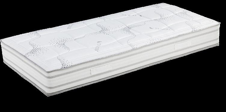 bast Emotion Atrio Matratze mit integriertem Visco-Schaum im Bezug für schwerelosen Liegekomfort 3D-Würfelschnitt mit -Liegezonen oder auch als Tonnen-Taschenfederkern-Matratze erhältlich