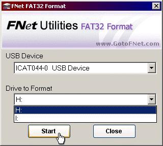 Wählen Sie das Laufwerk (USB-Device), welches Sie formatieren