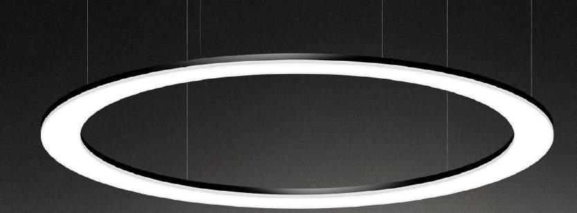 lux&more Rundum hauchdünne Eleganz Corona HAUCHDÜNN h=24mm Einteiliger Kunstglasdiffusor LED direktstrahlend Gehäuse aus Aluminium Betriebsgerät