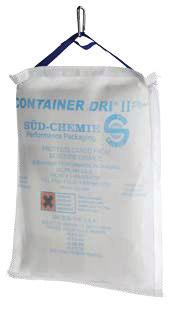 CONTAINER DRI CONTAINER DRI II ist ein wirkungsvolles und preiswertes Luftentfeuchtungsmittel, das aus granuliertem 1 CONTAINER «DRI II» Feuchtigkeitsschutz für Transporte rund um die Welt CONTAINER