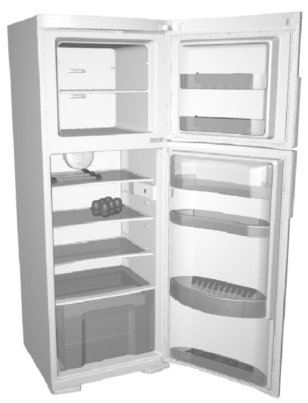Beschreibung des Geräts A Kühlschrank B Gefrierschrank 1 Ventilator* 2 Innenleuchte 3 Kühlschrank-Ablage (höhenverstellbar) 4 Faltbare Eierbox (geschlossen für 6, offen für 12 Eier) 5 Obst- und