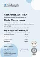 Wenn Sie sich für den Fernlehrgang zum Psychologischen Berater/in entscheiden, können sich einer Fortbildung auf höchstem Niveau sicher sein.