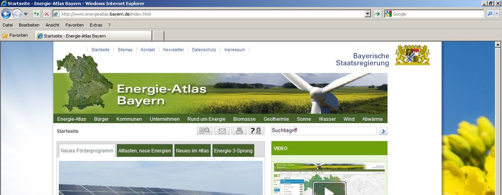 Der Energie-Atlas ein guter Ausgangspunkt für alle Fragen rund um Erneuerbare Energien in