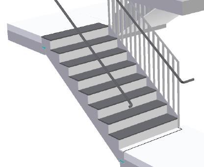 Die farbliche Kontrastierung aller Trittstufen eines Treppenlaufs ist zulässig.
