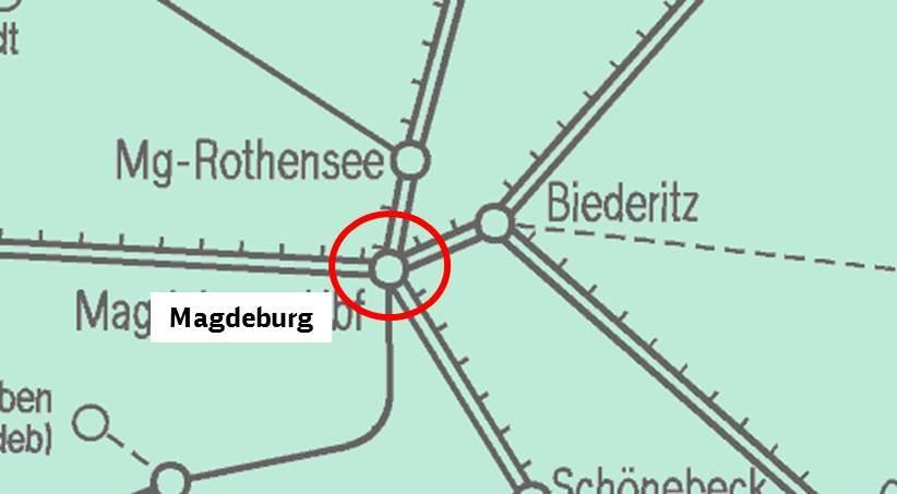 Baukorridor 401 Knoten Magdeburg 04.19.0002 - Knoten Magdeburg, Spurplanumbau Mitte + ERA Lage im Netz Die wichtigsten Bauarbeiten Erneuerung EÜ Ernst-Reuter-Allee und Spurplanumbau Mitte Bz 3.
