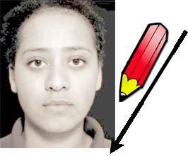 Unterschiedliches Farbensehen im Gesichtsfeld Schauen Sie gerade aus, während eine andere Person langsam einen farbigen Stift (rot, grün oder blau) auf Augenhöhe von hinten nach