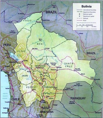 Folien 4, 5, 6 und 7 Geographie Bolivien liegt in Südamerika.