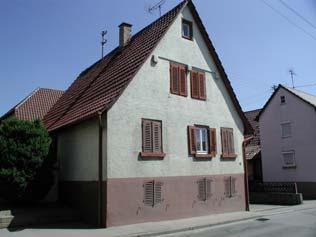 Nordheim-Nordhausen Historische Ortsanalyse 10 Waldenserstraße 13: Wohnhaus, eingeschossig, Typus des älteren Hauses des