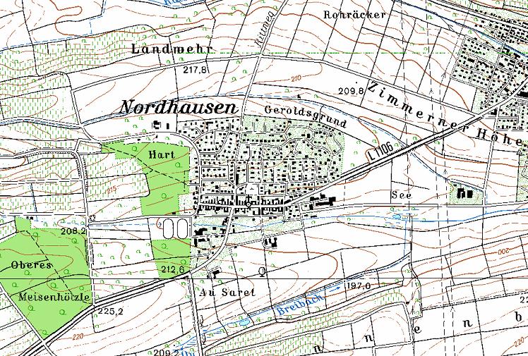 Nordheim-Nordhausen Historische Ortsanalyse 2 Topographie-Naturraum Nordhausen liegt am Übergang des Heuchelbergs in die weite Ebene des Neckarbeckens.