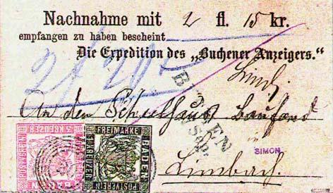Mi. Nr. 17a+18 auf Brief nach Limbach Absender : Aus PE Buchen Ziel: Limbach Marke : Mi. Nr. 17a + 18 Datum: 186?.09.17. Stempel : Nr. 20 s.