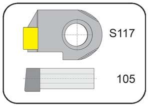 PLANFRÄSN FAC MILLING SCHNIDPLATT INSRT type S117 / 105 Hochglanzfräsen High polish milling für Fräserschaft for use with Milling shank type M117P.MD.