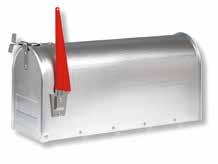Mailboxen, Ständer TIPP: Bitte beachten Sie bei der Platzierung die Wetterschlagseite. U.S. Mailbox Briefkasten mit roter, schwenkbarer Fahne.