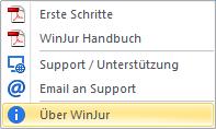 WinJur sucht die standardmässig installierten Programme automatisch, weitere Software oder