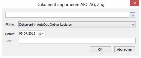 Einfügen in Journal / Log - Quick Add Externes Dokument Dokument in WinJur importieren Log / Journal 49