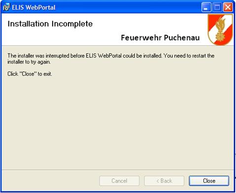 16.6 Installation ELIS WebPortal scheitert Betrifft: Windows * Meldung: Die Installation von ELIS WebPortal scheitert mit einer Information am Ende. Lösung: Der Internet Information Service (IIS 5.