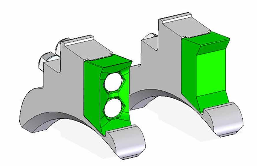 Alleinstellungsmerkmal: variable Gegenschneide und optionaler Siebkorb Die Zerkleinerungseinheit des TEUTON Z 55 besteht aus 4 Teilen Rahmen, Rotor, Siebkorbsystem und der Tür mit der patentierten