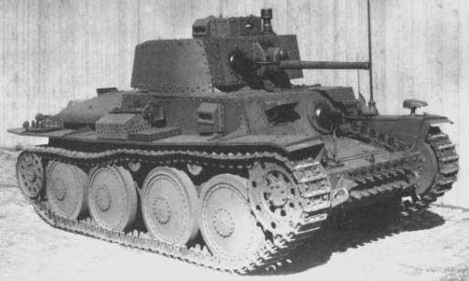 gun on a Panzer 38(t) Ausf M