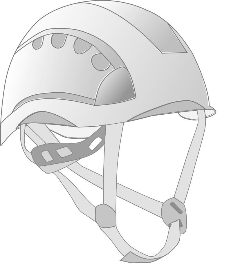 18 Helm Arbeiten im Anseilschutz mit PSAgA: immer mit Helm mit Kinnband! Ein normaler "Bauhelm" fliegt beim Sturz vom Kopf! Beim Auf- oder Anprall ist die Schädelverletzungsgefahr sehr gross.