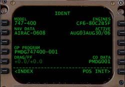 4. Initialisierung Hinweis: Stellen Sie die Boeing 747 bei diesem Tutorialflug mit External Power Connected an ein X-beliebiges Gate auf dem Stockholmer Arlanda Airport.