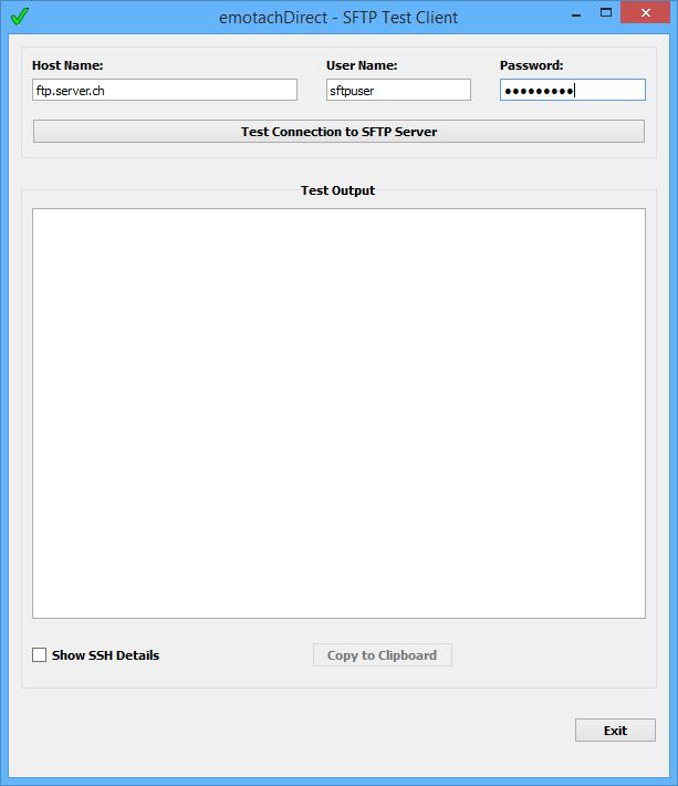 4 Imageserver Abbildung 6 SFTP-Client Starten Sie den SFTP-Client mit einem Doppelklick auf die Datei sftpclient.exe.