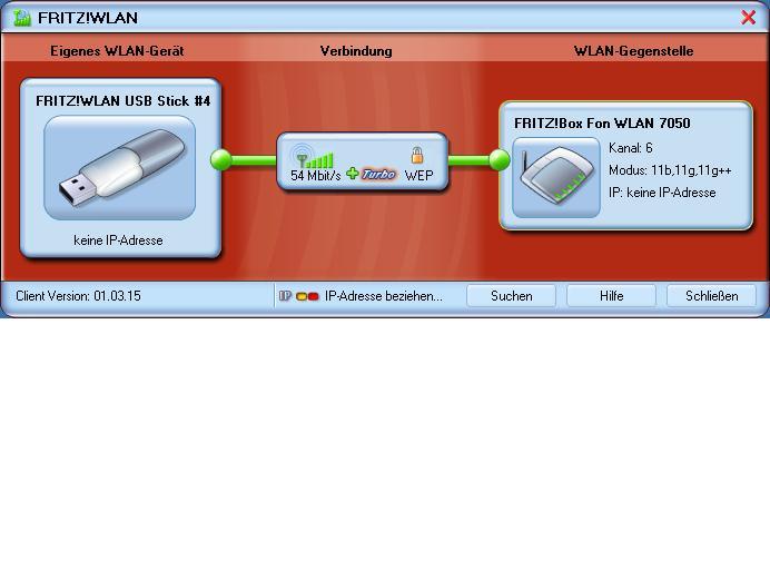 1.5 INSTALLATION DES WLAN USB-ADAPTERS / HERSTELLEN EINER VERBINDUNG Achtung: Die Konfiguration bezieht sich auf den zurzeit von osnatel angebotenen WLAN-Adapter FRITZ! WLAN USB Stick von AVM.