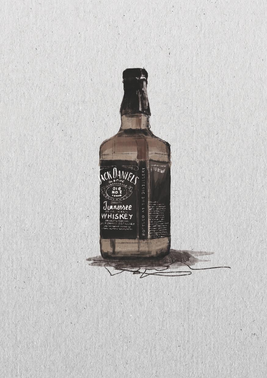 Stil Jack Daniels / Aquarell, 80